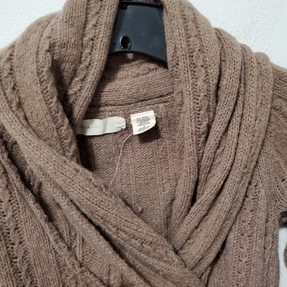 Anthropologie Wool Sweater Open Cardigan Sleeping on Snow S - Picture 5 of 8